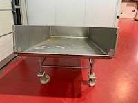 Mobiele rvs transport opvangtafel - afbeelding 2 van  7