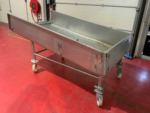 Mobiele rvs transport opvangtafel - afbeelding 5 van  7