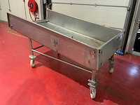 Mobiele rvs transport opvangtafel - afbeelding 5 van  7