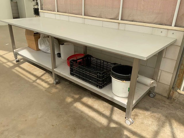 Mobiele rvs werkbank - afbeelding 3 van  8