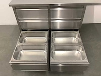 Mobiele rvs werktafel (160 cm) - afbeelding 3 van  8