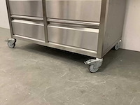 Mobiele rvs werktafel (160 cm) - afbeelding 4 van  8