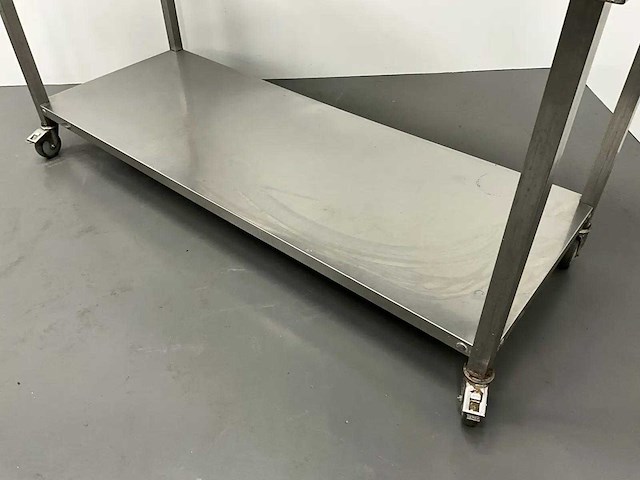 Mobiele rvs werktafel (2x) - afbeelding 3 van  6