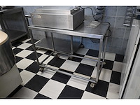 Mobiele rvs werktafel (2x) - afbeelding 1 van  3