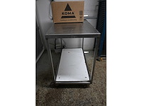 Mobiele rvs werktafel (2x) - afbeelding 3 van  3