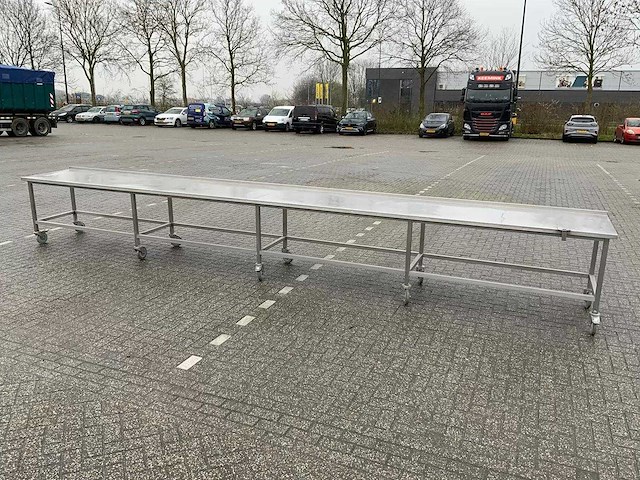 Mobiele rvs werktafel (680 cm) - afbeelding 6 van  12