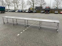 Mobiele rvs werktafel (680 cm) - afbeelding 6 van  12