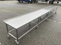 Mobiele rvs werktafel (680 cm) - afbeelding 8 van  12