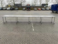 Mobiele rvs werktafel (680 cm) - afbeelding 12 van  12