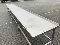 Mobiele rvs werktafel (680 cm) - afbeelding 6 van  7