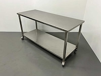 Mobiele rvs werktafel - afbeelding 1 van  6