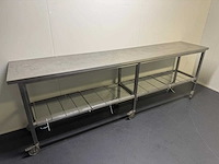 Mobiele rvs werktafel - afbeelding 2 van  6