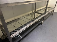 Mobiele rvs werktafel - afbeelding 3 van  6