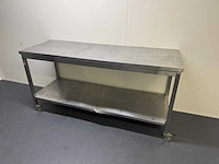 Mobiele rvs werktafel - afbeelding 1 van  5