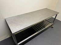Mobiele rvs werktafel - afbeelding 4 van  5