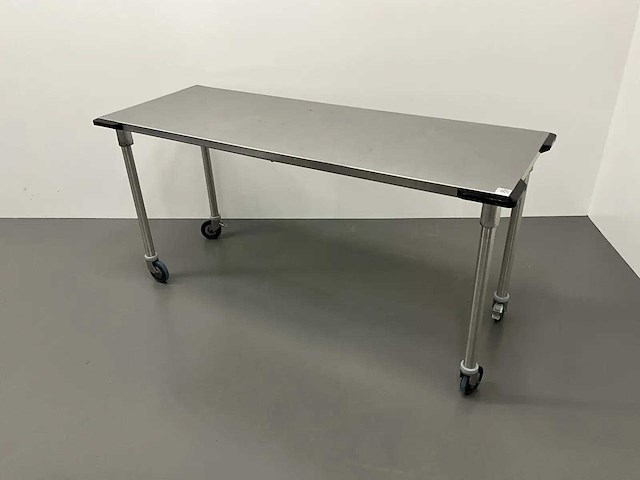 Mobiele rvs werktafel - afbeelding 1 van  6