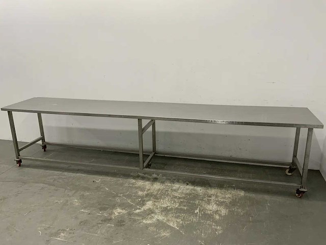 Mobiele rvs werktafel - afbeelding 1 van  6