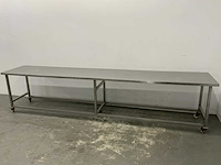 Mobiele rvs werktafel - afbeelding 1 van  6