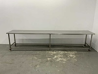 Mobiele rvs werktafel - afbeelding 2 van  6