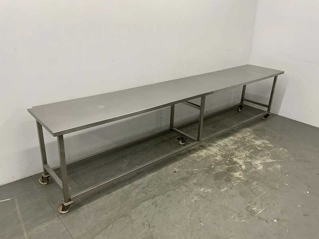 Mobiele rvs werktafel - afbeelding 3 van  6