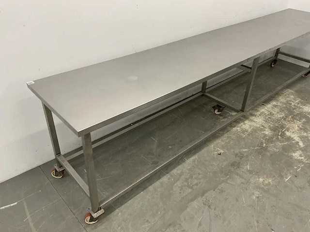 Mobiele rvs werktafel - afbeelding 4 van  6