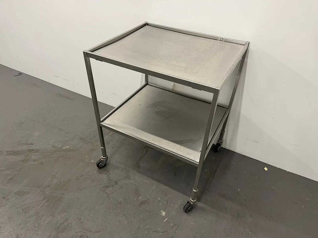 Mobiele rvs werktafel - afbeelding 1 van  5