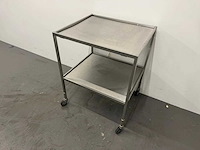 Mobiele rvs werktafel - afbeelding 1 van  5