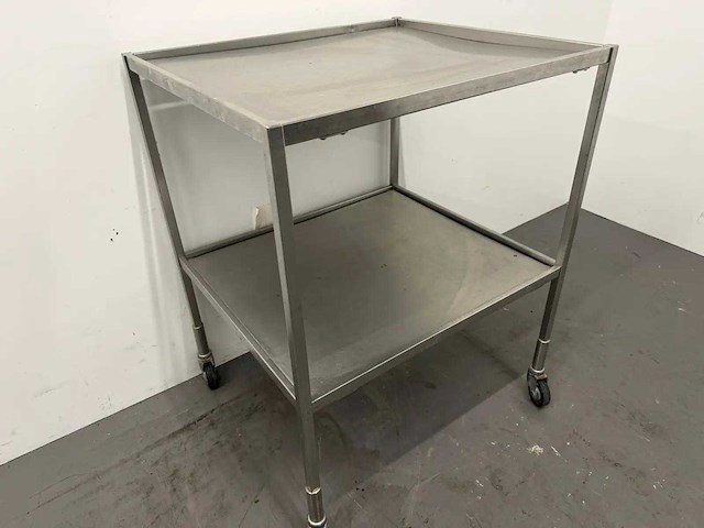 Mobiele rvs werktafel - afbeelding 3 van  5