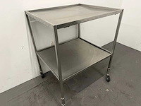 Mobiele rvs werktafel - afbeelding 3 van  5
