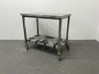 Mobiele rvs werktafel - afbeelding 2 van  5