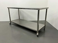 Mobiele rvs werktafel - afbeelding 2 van  6