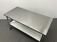 Mobiele rvs werktafel - afbeelding 2 van  6
