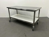 Mobiele rvs werktafel - afbeelding 5 van  6