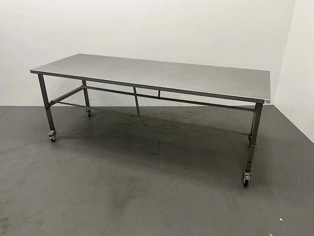 Mobiele rvs werktafel - afbeelding 1 van  6
