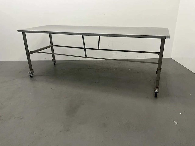 Mobiele rvs werktafel - afbeelding 2 van  6