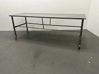 Mobiele rvs werktafel - afbeelding 2 van  6