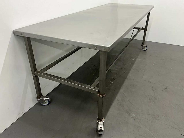 Mobiele rvs werktafel - afbeelding 5 van  6