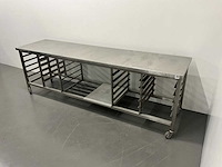 Mobiele rvs werktafel - afbeelding 1 van  8