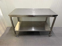 Mobiele rvs werktafel - afbeelding 1 van  5