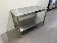 Mobiele rvs werktafel - afbeelding 2 van  5