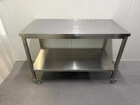 Mobiele rvs werktafel - afbeelding 3 van  5