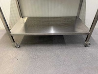 Mobiele rvs werktafel - afbeelding 4 van  5