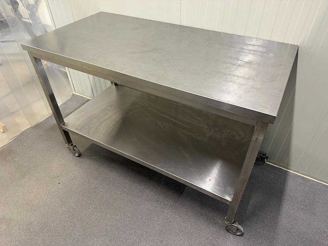 Mobiele rvs werktafel - afbeelding 5 van  5