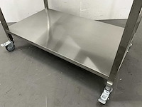 Mobiele rvs werktafel - afbeelding 3 van  5