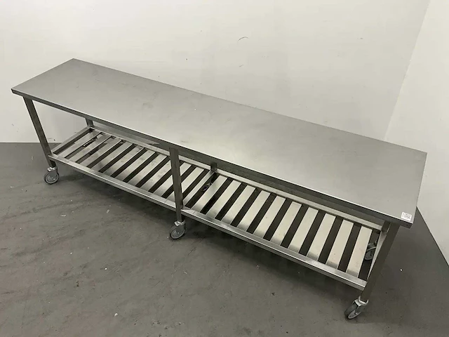 Mobiele rvs werktafel - afbeelding 7 van  7
