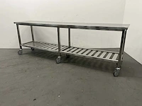 Mobiele rvs werktafel - afbeelding 1 van  7