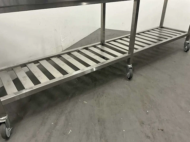 Mobiele rvs werktafel - afbeelding 3 van  7
