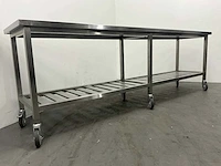 Mobiele rvs werktafel - afbeelding 4 van  7