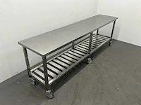 Mobiele rvs werktafel - afbeelding 5 van  7