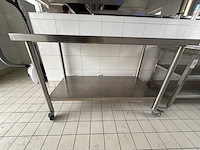 Mobiele rvs werktafel - afbeelding 2 van  4